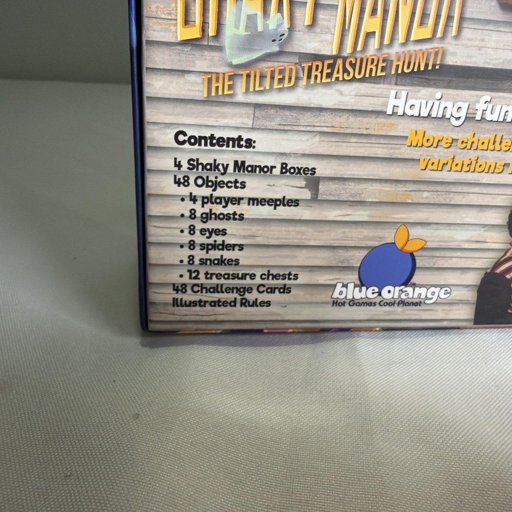 Shaky Manor - The Tilted Treasure Hunt! Board Game By Blue Orange 100% Complete - Picture 12 of 16